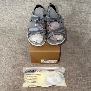 Gray Adjustable Comfort Sandals